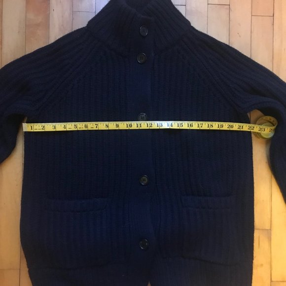 NWT DEMYLEE Sammie Cardigan- 100% Wool Navy Small - Picture 12 of 12